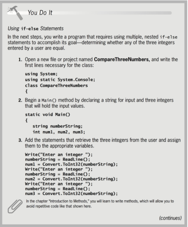 Program must be written in C#. Any steps or directions would