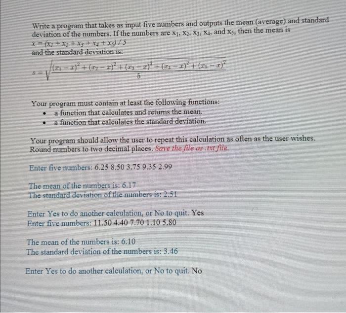 In python plz Write a program that takes as input five numbers