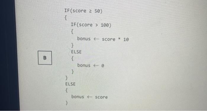 score is greater than 100, bonus is assigned a value that is