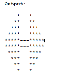 *C program only* Write a program to display the following pattern on