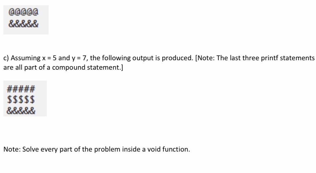 ONE complete file). For question 4, every part of the problem should
