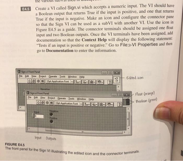 Bu using LabView 2009 the The front panel for the Sign VI