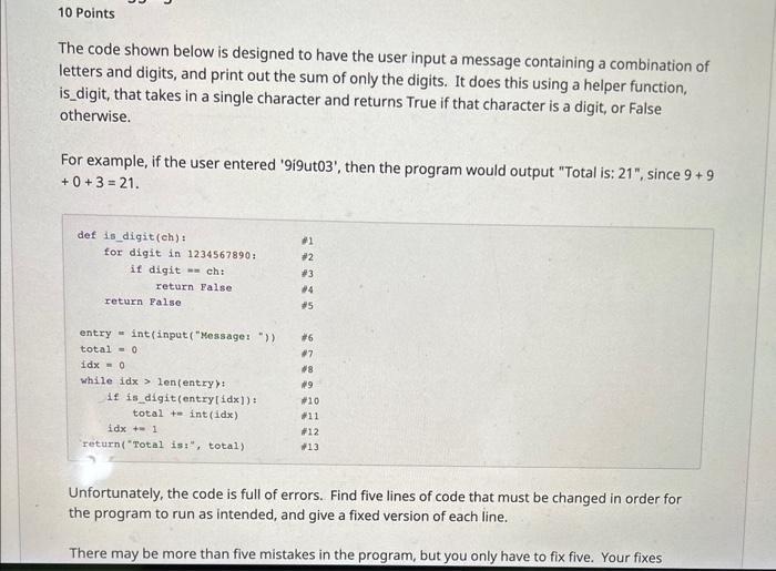  please i need this quickly The code shown below is designed