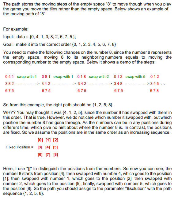 algorithms to solve a puzzle problem. For this puzzle game, the GUI