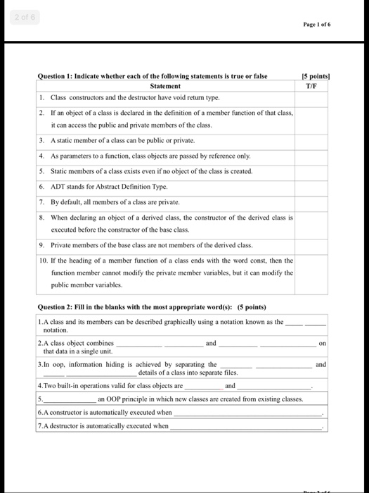  In Java language .. Please I need help in this questions