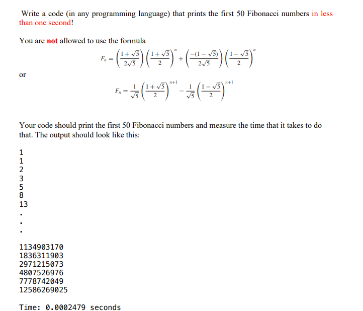 Write it in C# Write a code (in any programming language) that