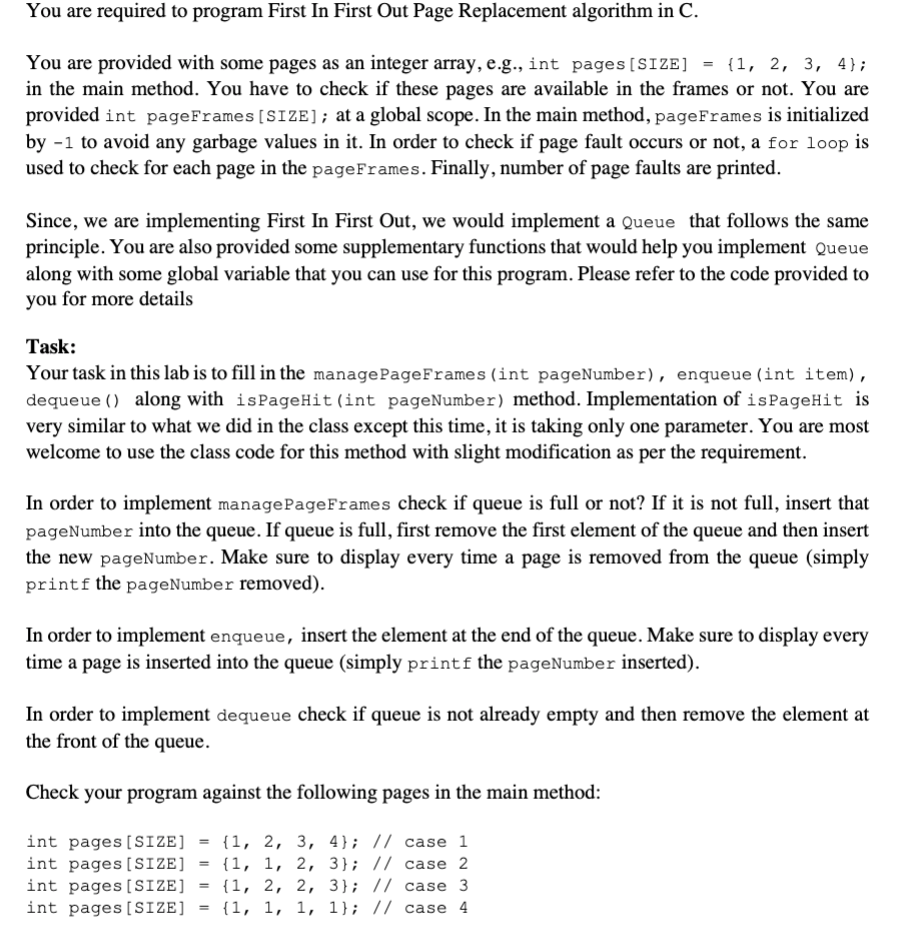  The output should be this: You are required to program First