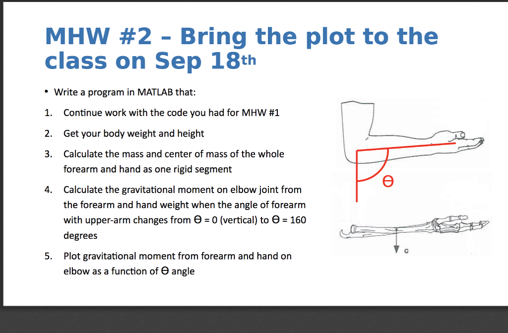 height and weight of the participant 2. Calculate the mass and center