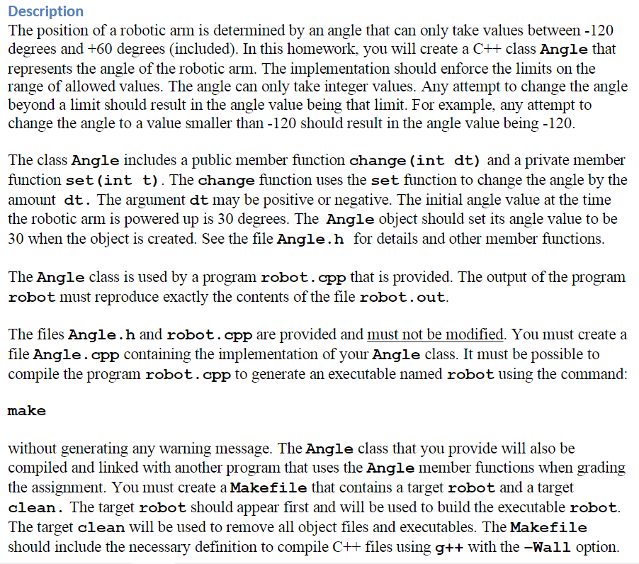  code: // // Angle.h // #ifndef ANGLE_H #define ANGLE_H class Angle