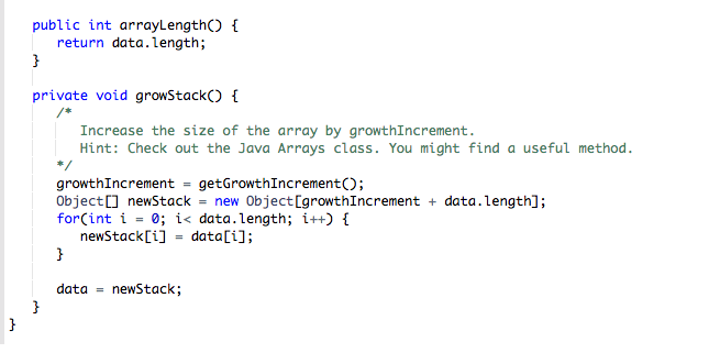 This will mean that the stack will grow from the end of