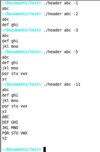 (filename and -n) and writes to STDOUT the first n lines of