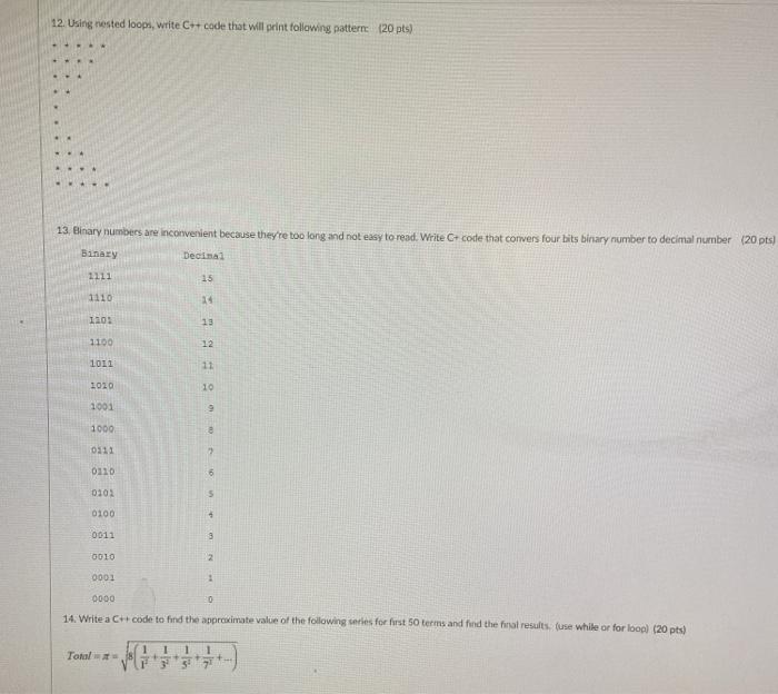 write program in a C++ code microsoft visual studio 12. Using nested