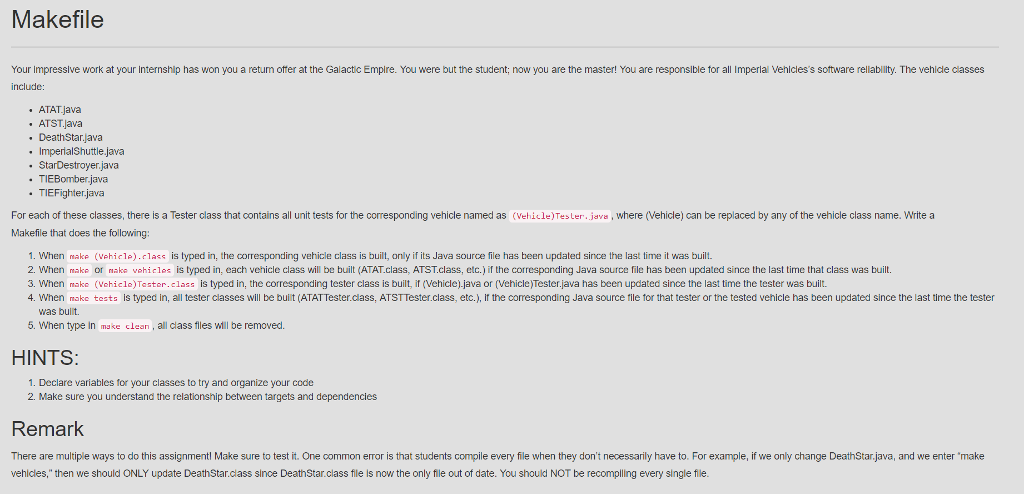  all given Java files have no code Makefile Your Impressive work
