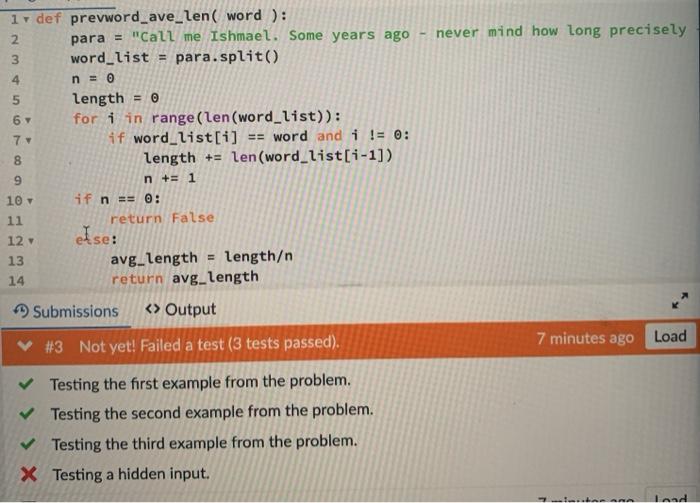 write the function prevword_ave_len(word) which takes a single argument word (a str)