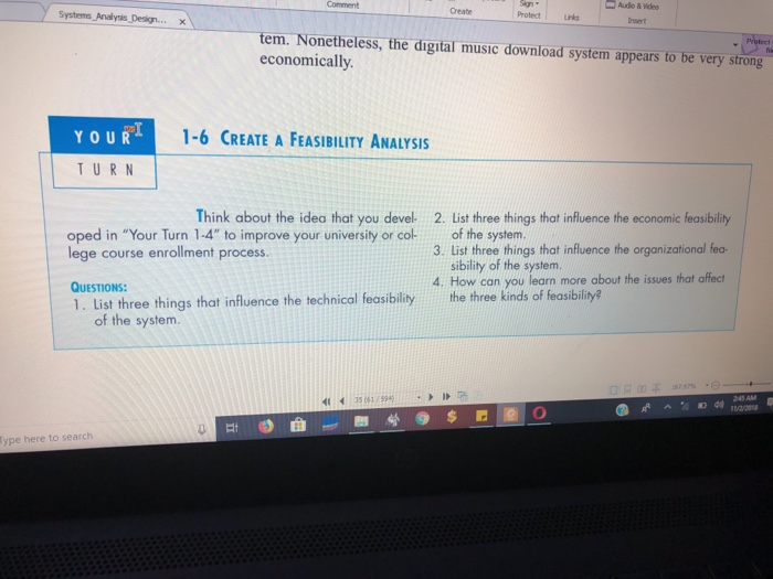 Comment Audio &Vide nsert Create Systems Analysis Design.. Protectnks x tem.