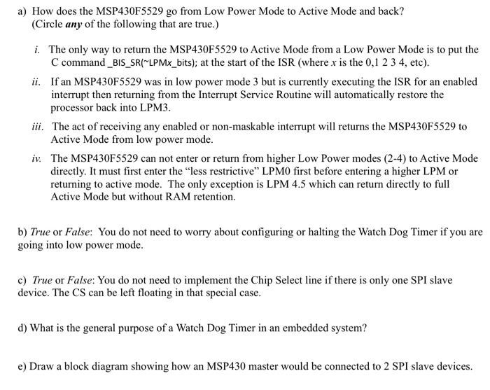  it's just true and false not long a) How does the