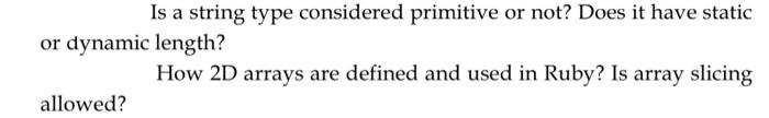  Is a string type considered primitive or not? Does it have