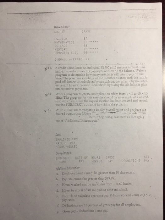windows Forms Applications (Dim statement) e x5. Write a program to determine