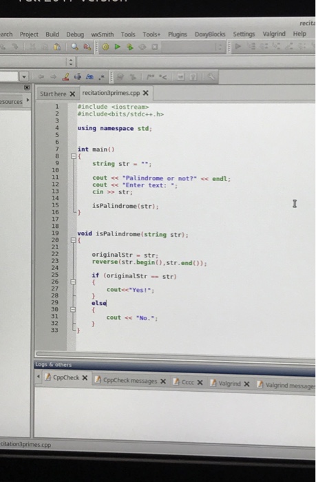  How to make this correct? #include #include > str: isPalindrome(str): }