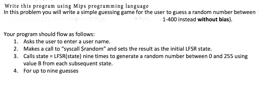 Write this program using Mips programming language In this problem you