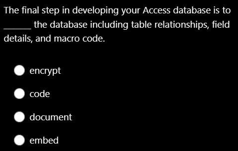 apply Remove password The Navigation Pane includes a default category. Design Custom
