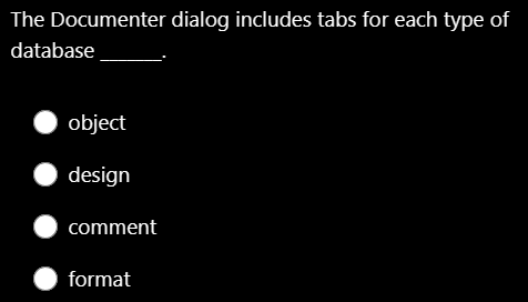 Complex Show All The final step in developing your Access database is