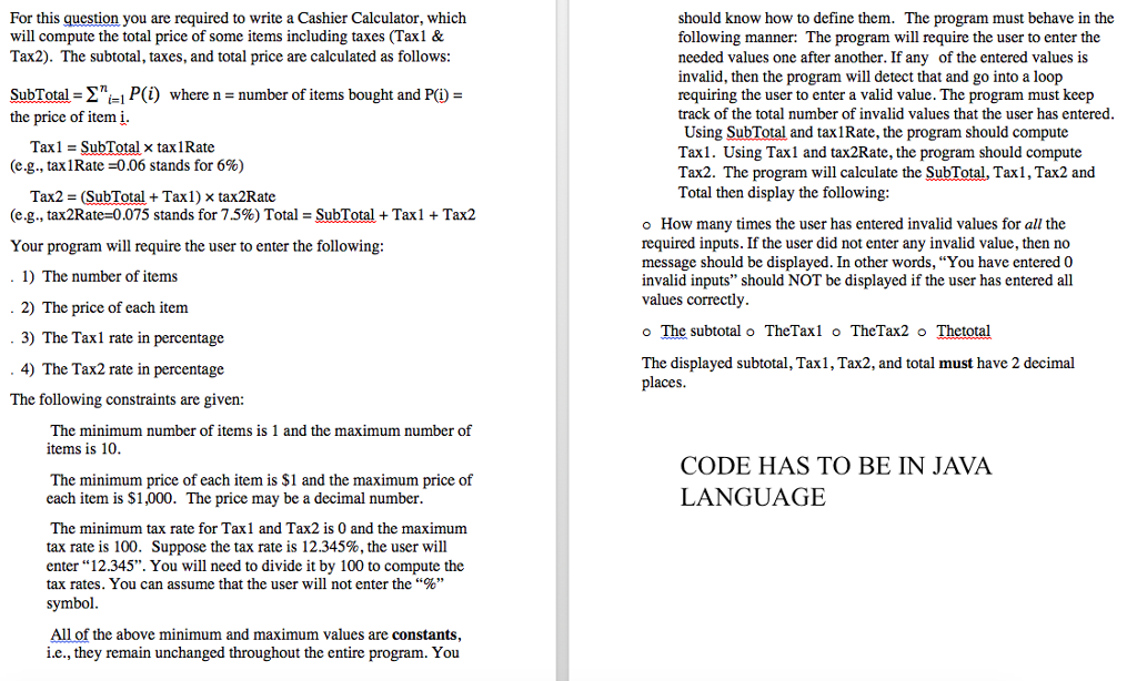  program must behave in the should know how to define them.