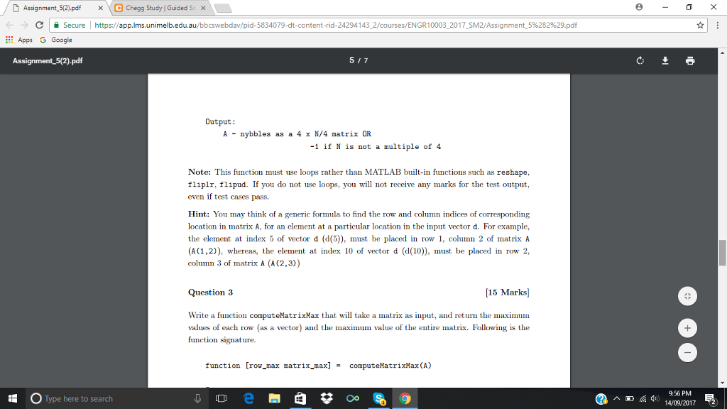 Study! Guidedsx https: app.lms unimelb.edu.au/bbcswebdav/pid-5834079-dt content rid-24294143 2/courses/ENGR10003 2017 SM2/Assignment 596282%29.pdf Hint: