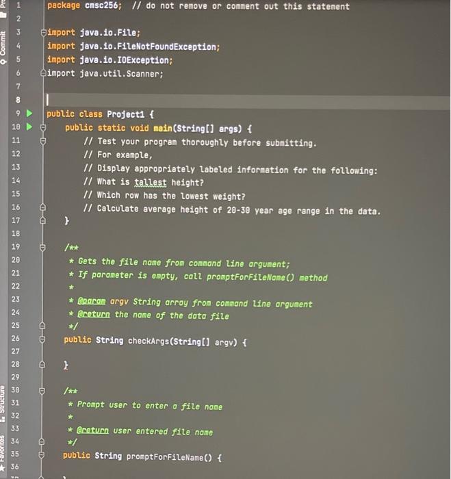 1. implement a java stater program that accepts command line arguments with