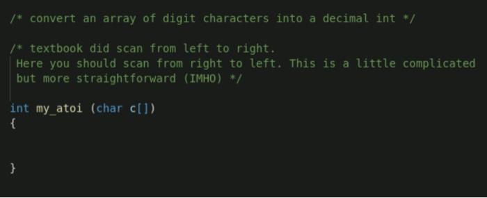 integer literal and a base. Assume the input string is a valid