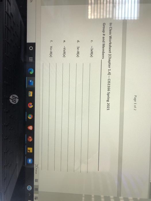 "x is a student in your class." Let G(x) be the statement