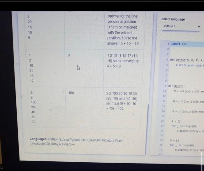 and M prizes are also spread along that line in addition, there