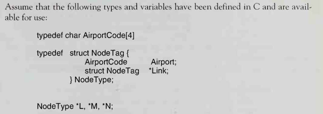 C programming:please answer with the codes. thank you! Assume that the following