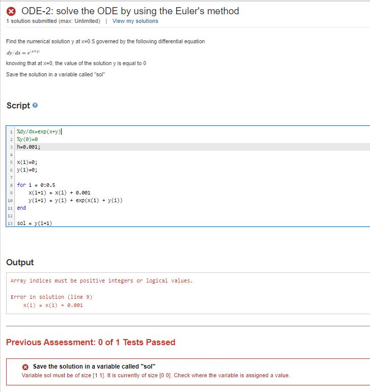  I'm not sure what the issue is here. * ODE-2: solve