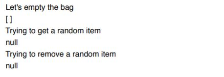 /* * Bags * * program for testing methods in ArrayBag and