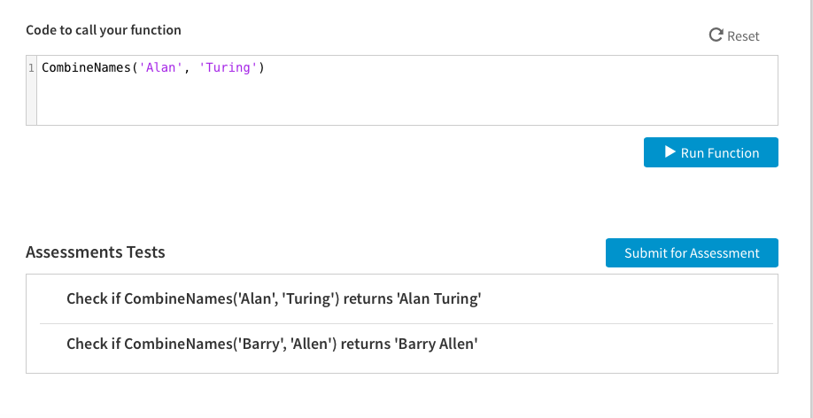 4. Challenge 9.7.1: Concatenating strings. This activity uses a 3rd party app.