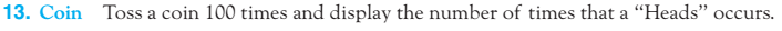 code. In Exercises 9 through 14, write lines of code to carry