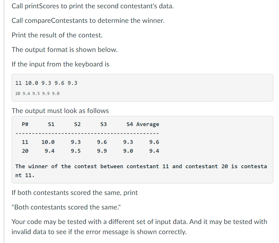  #include #include using namespace std;// Constants for validating scoresconst double MIN_SCORE
