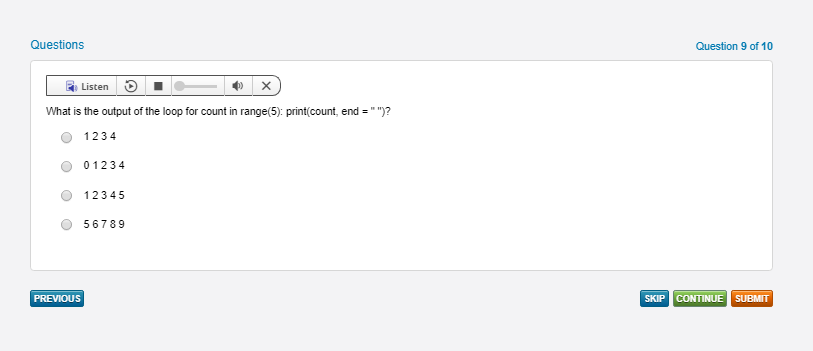 set of statements a predictable number of times. malking choices i a