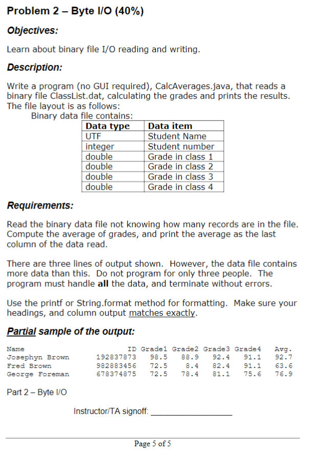 Examples, below, to see what the GUI should look like Overview Fields