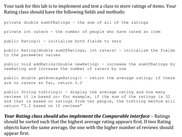Can someone help me with this java code Your task for this