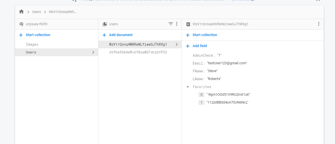 I'm trying to host/display images for users using firebase firestore and firebase