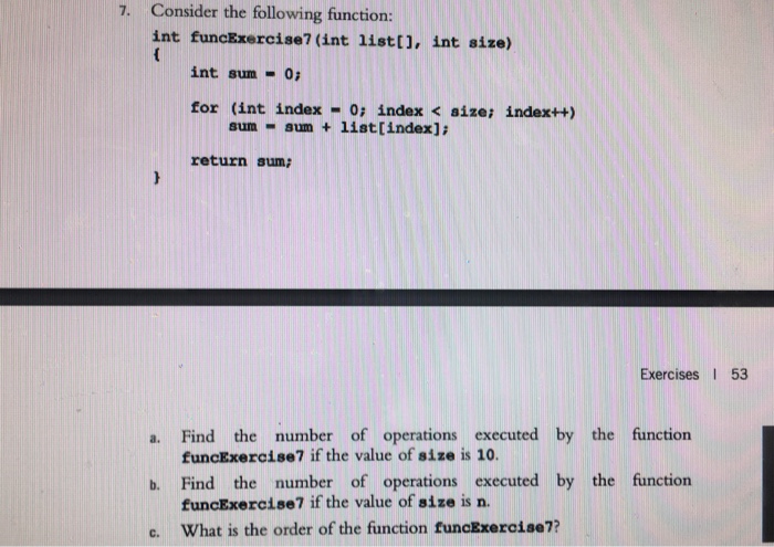  Answer all 4 please. Thank you. Consider the following function: int