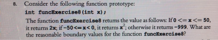 funcExercise? (int list[l, int size) 7. int sum 0 for (int index