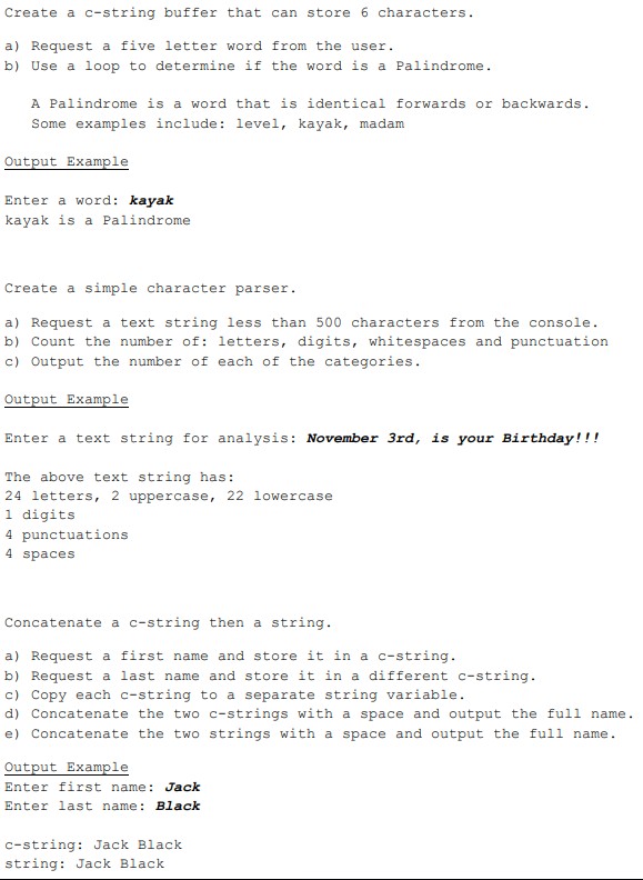 using c++ Create a c-string buffer that can store 6 characters.