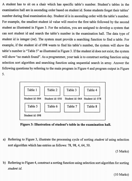 C programming A student has to sit on a chair which has