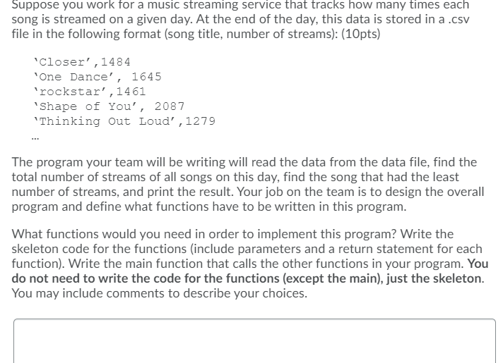 as an input parameter: def mysteryFunction (myStr): left = 0 right =