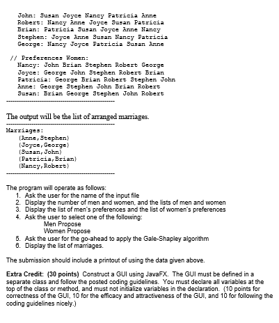 Matching Problem using the Gale-Shapley algorithm. Linear Data Structures Stable Marriage Problem