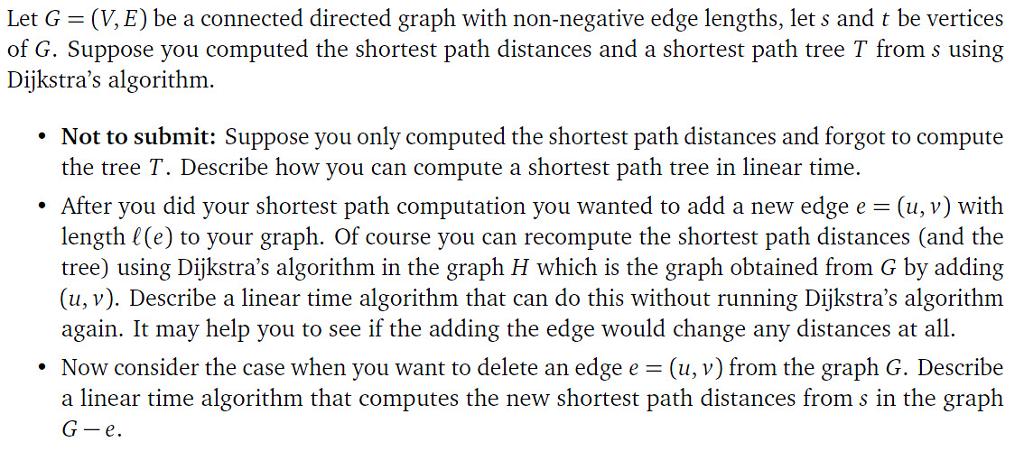 Let G (V,E) be a connected directed graph with non-negative edge