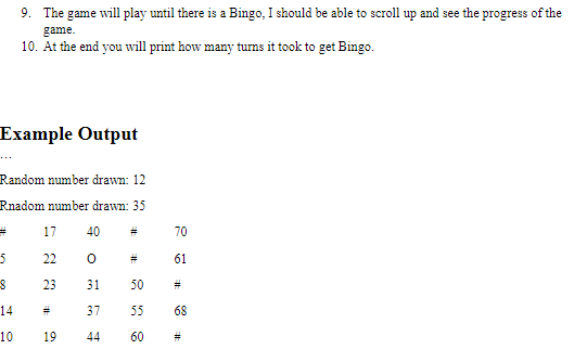 Booleans called "markers". 3. Assign random numbers to board within the constraints